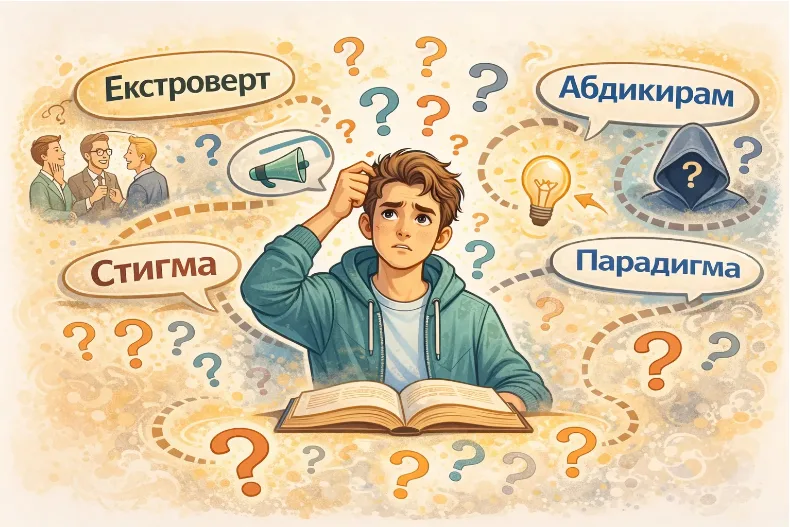 Екстроверт. Стигма. Абдикирам. Парадигма.