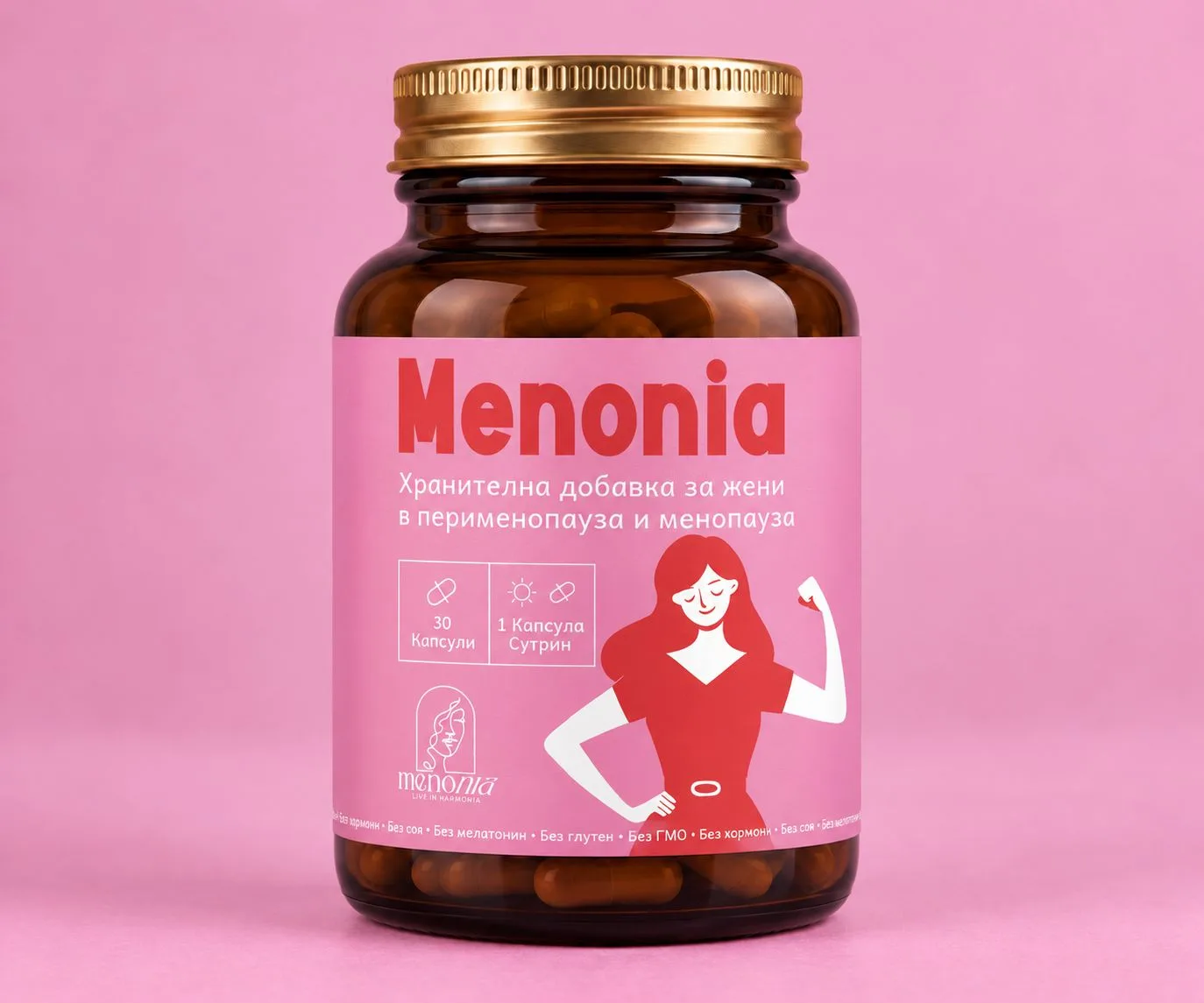Menonia - хранителна добавка за перименопауза и менопауза