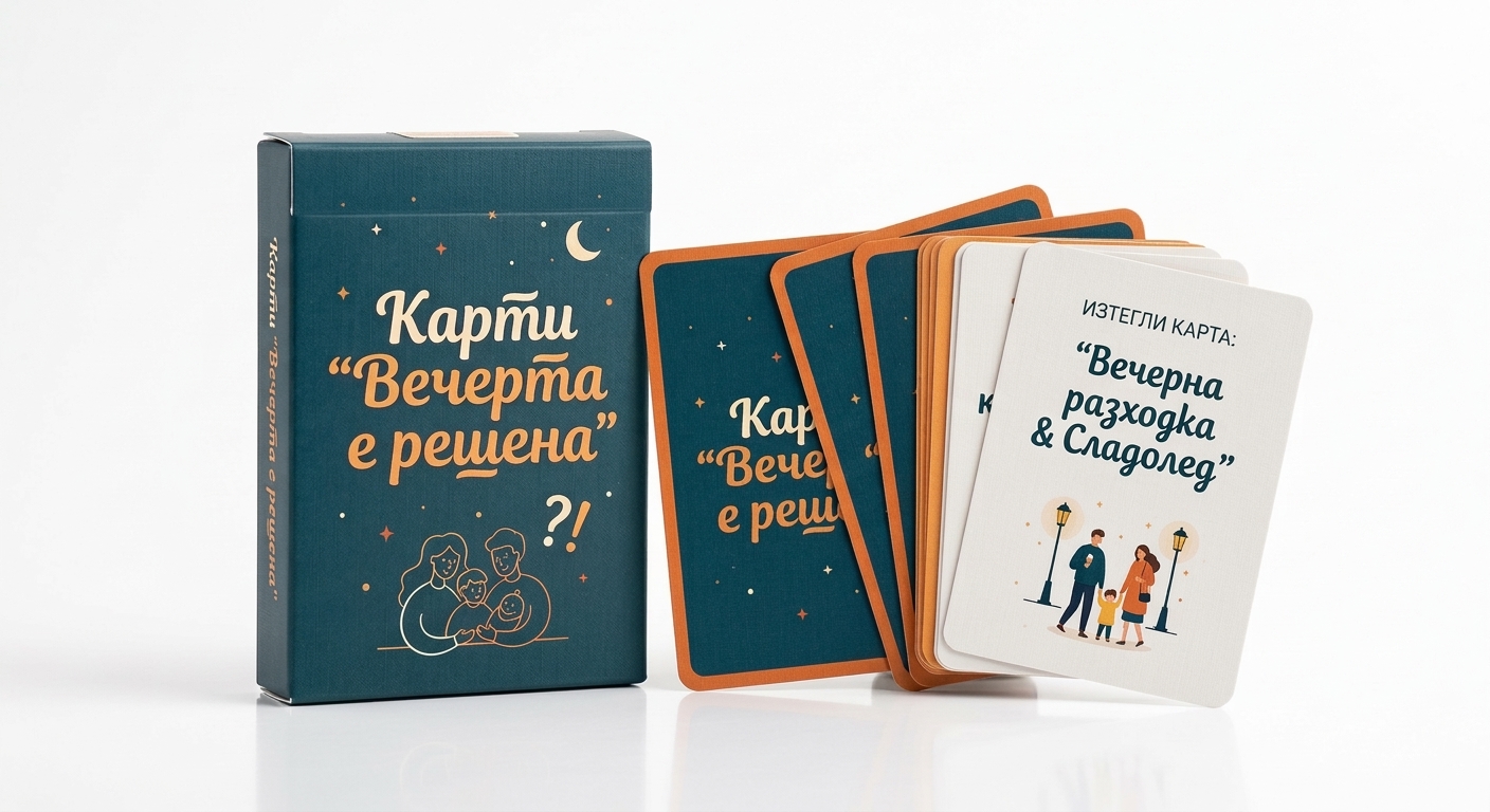 Карти 'Вечерта е решена' — разнообразни активности