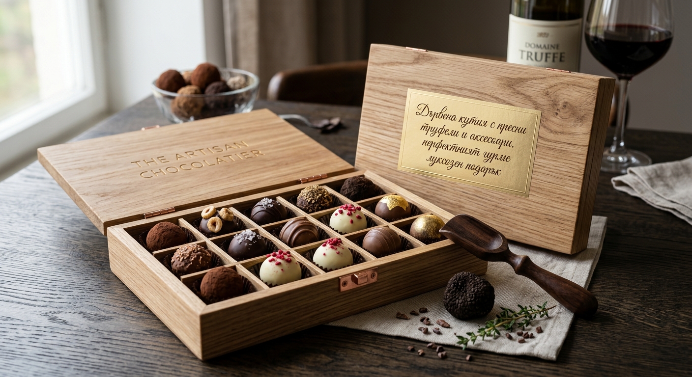 TRUFFLE BOX – Луксозна дървена кутия с трюфели