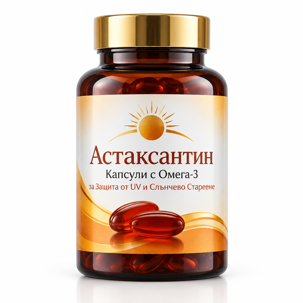 Астаксантин капсули с Омега-3 опаковка