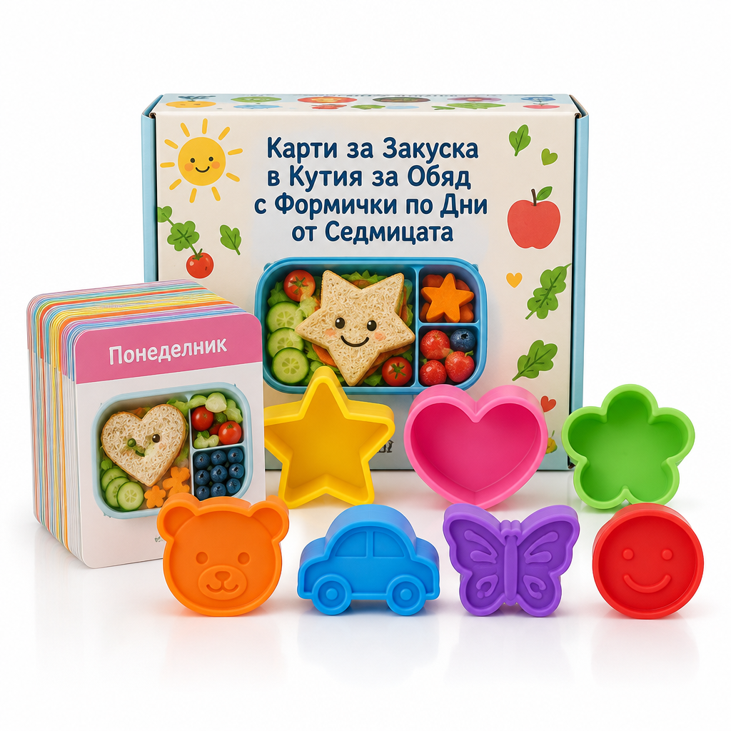 Карти за закуска и формички за кутия за обяд