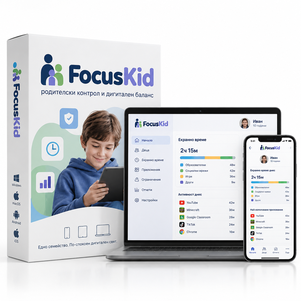 FocusKid приложение за родителски контрол