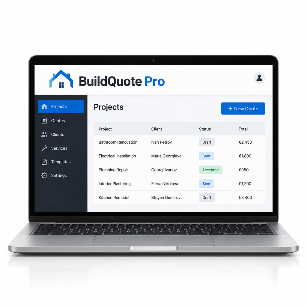 BuildQuote Pro софтуер за оферти