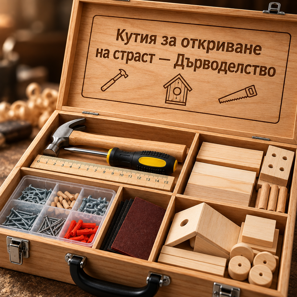 Съдържание на кутията за дърводелство