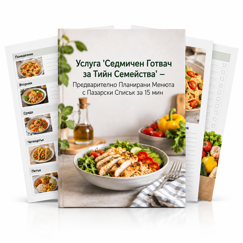 Седмичен пакет менюта и пазарски списък