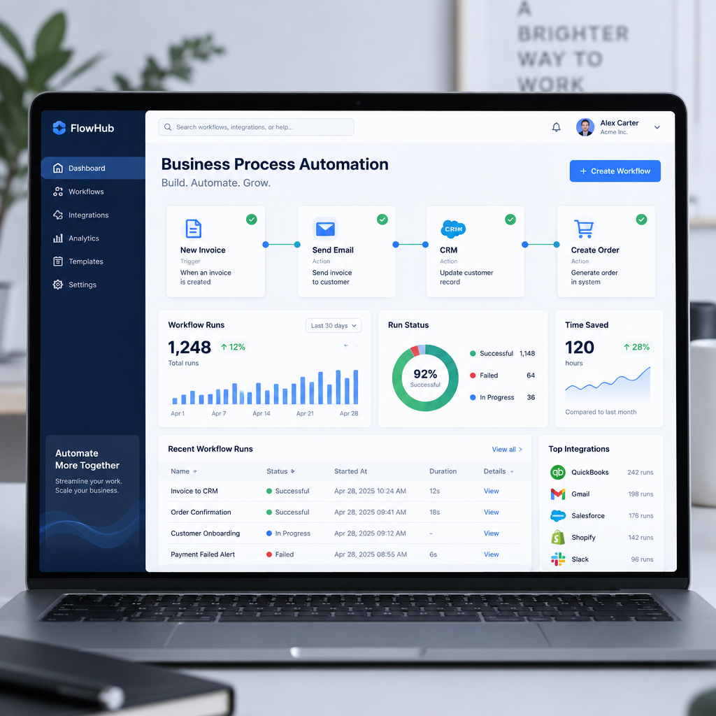 АвтоФлоу — табло на софтуера с автоматизирани работни процеси