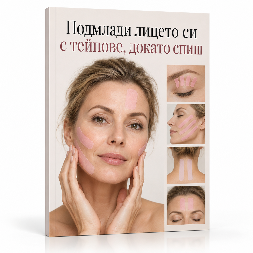 Книга Кинезио Тейп за Лице с модели за тейпиране