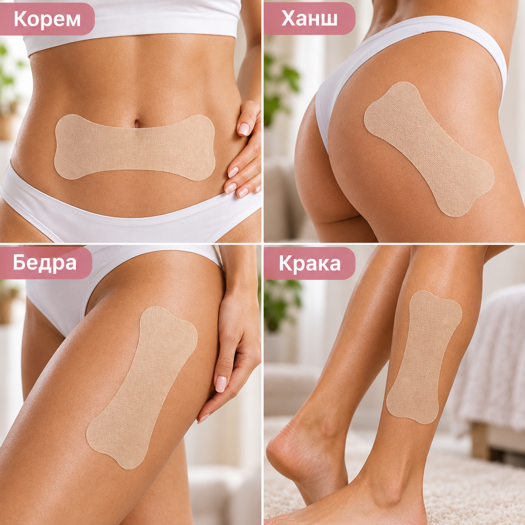 Зони на приложение — корем, ханш, бедра, крака