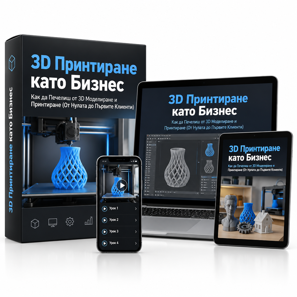3D Принтиране като Бизнес — Как да Печелиш от 3D Моделиране и Принтиране (От Нулата до Първите Клиенти)