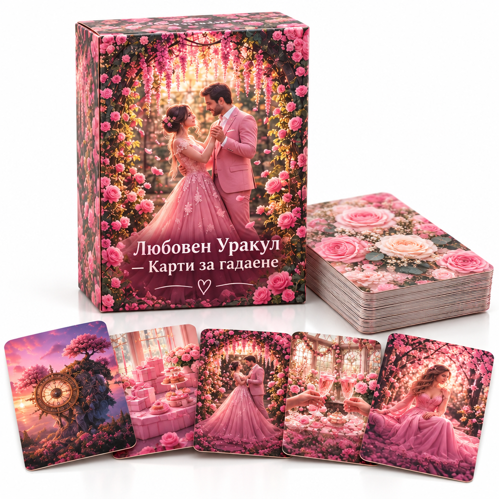Корица на книгата със значенията на картите — Любовен Оракул