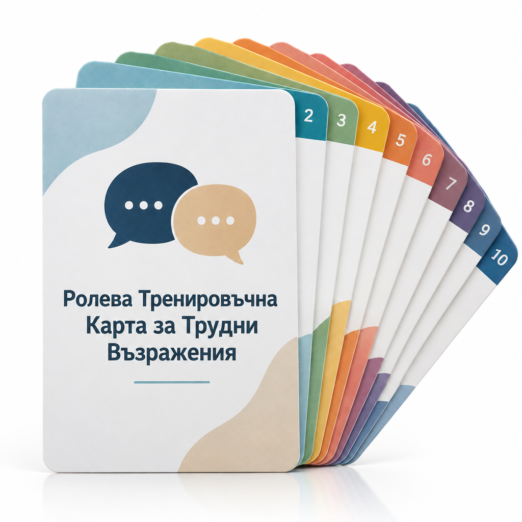 Ролева Тренировъчна Карта за Трудни Възражения - карти с възражения