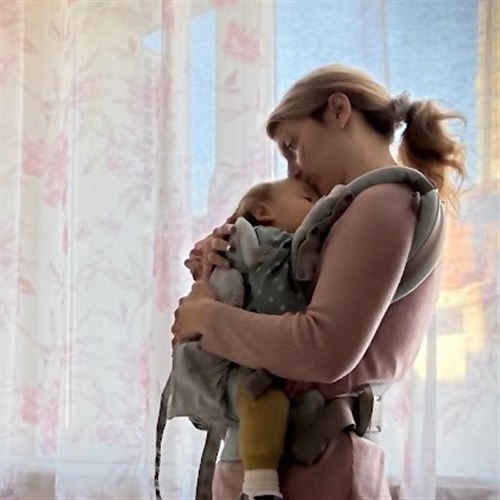 Цвети Георгиева с бебето си