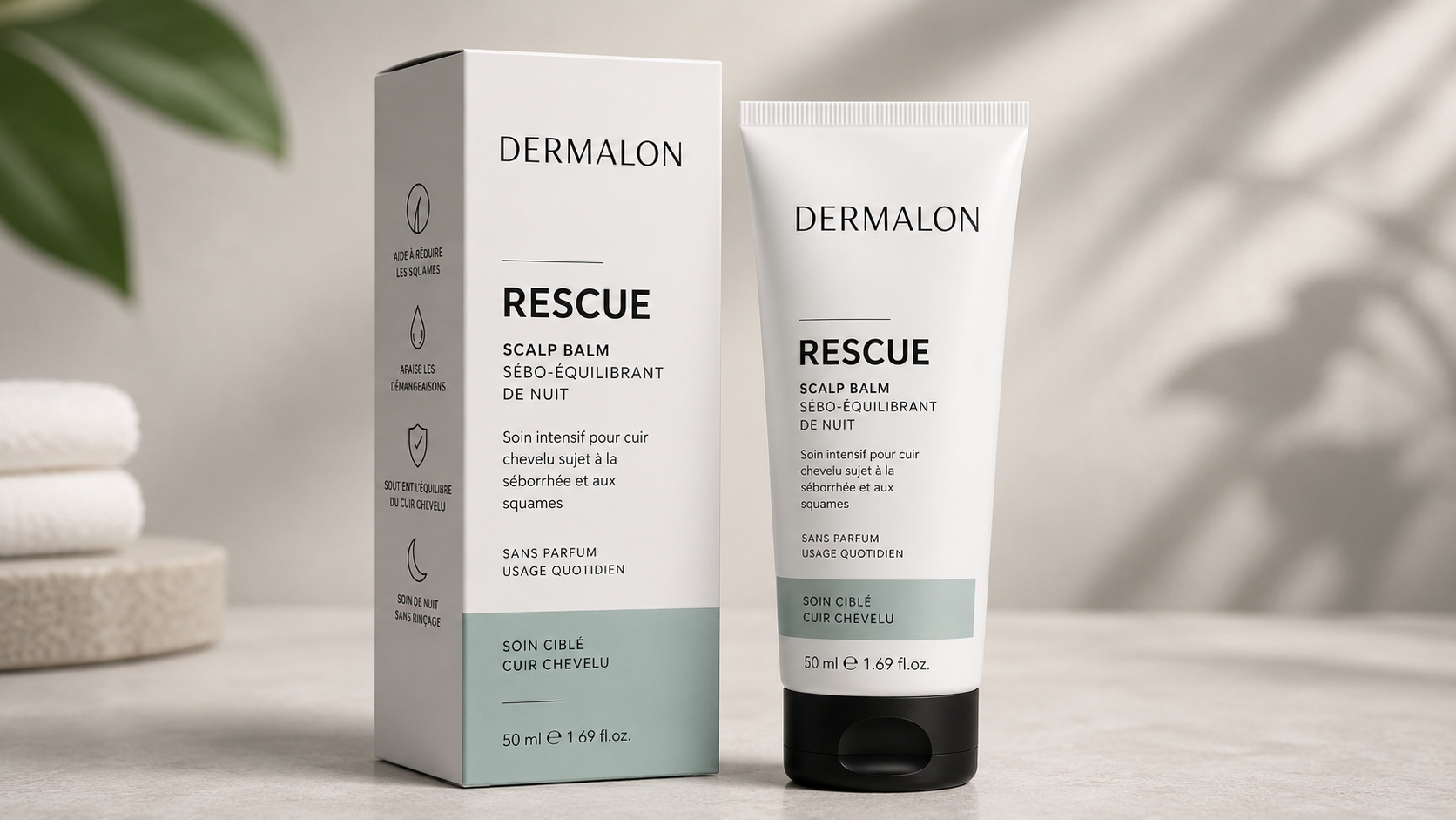 Dermalon Rescue нощен терапевтичен балсам за себореен скалп