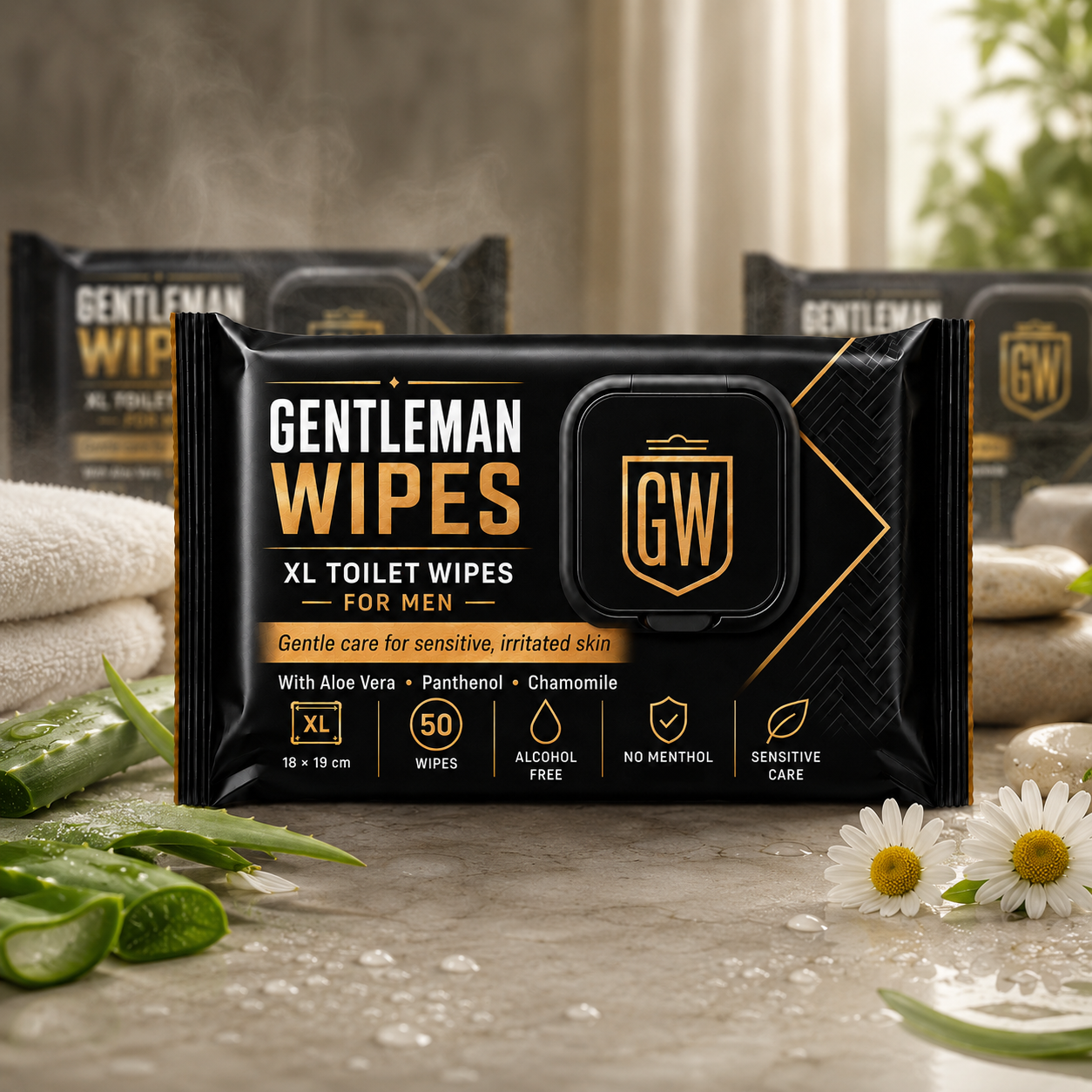 GENTLEMAN WIPES – Мъжки мокри кърпички XL