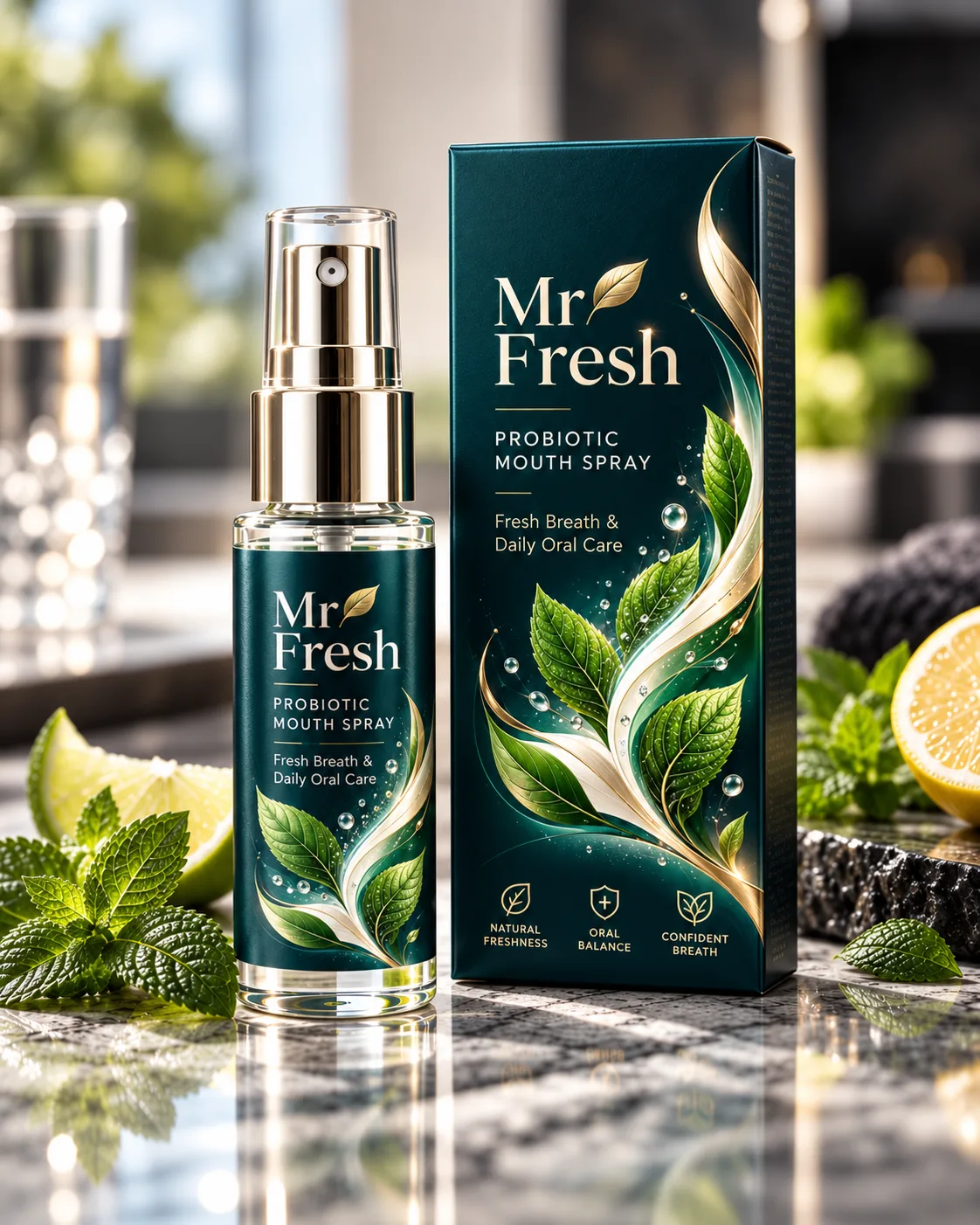 Freshy - пробиотичен спрей и таблетки с активен въглен за дъх на пушач