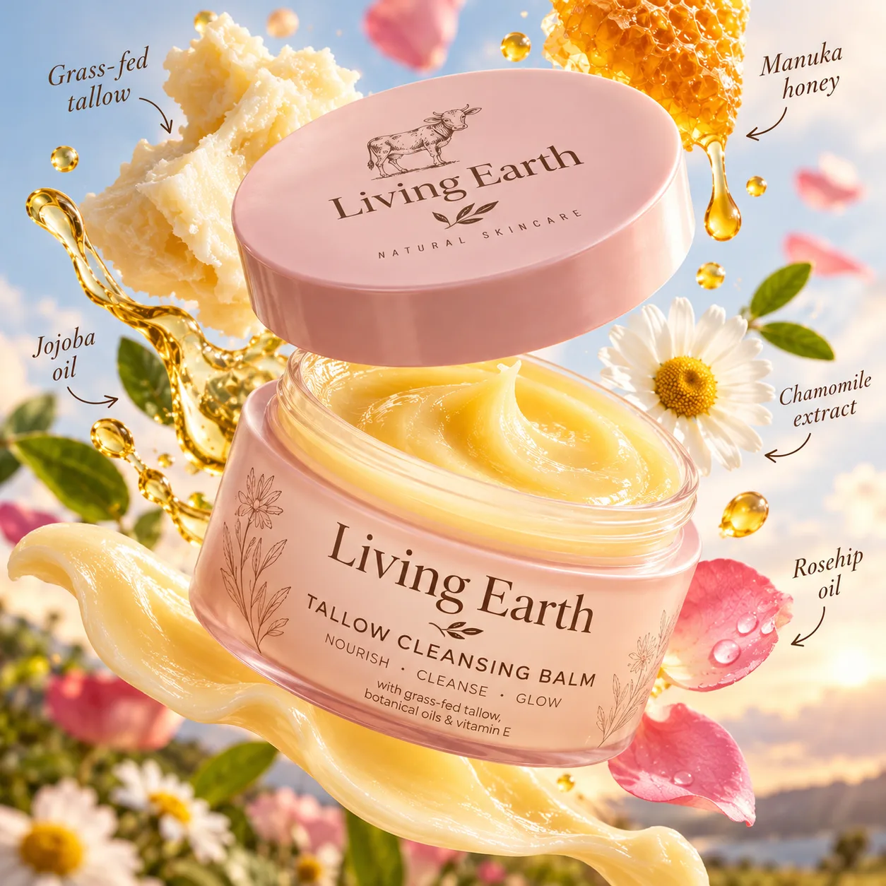 Почистващ балсам с телешка лой Living Earth